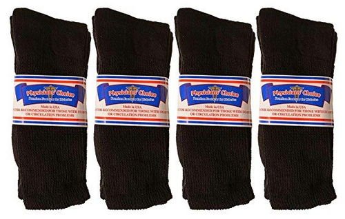 Men's Diabetic Crew Socks 10-13 - Cotton Blend Physician's Choice Seamless image photo picture